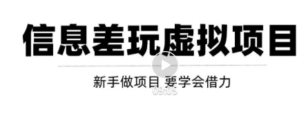 借助信息差操作虚拟项目：互联网大佬都在用（年入百万）！【视频教程】插图