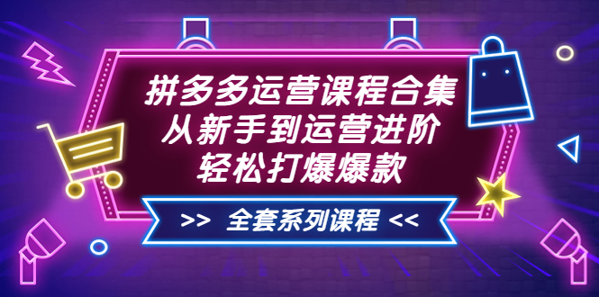 拼多多运营课程合集：从新手到运营进阶，轻松打爆爆款（全套系统课程）