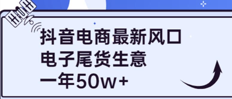 图片[1]-抖音电商最新风口，利用信息差做电子尾货生意，一年50w+（7节课+货源渠道)-阿灿说钱