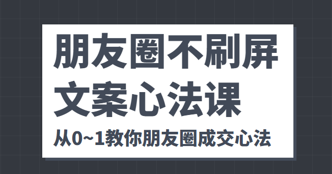 朋友圈不刷屏文案心法课 人人都要懂的商业逻辑 从0~1教你朋友圈成交心法插图