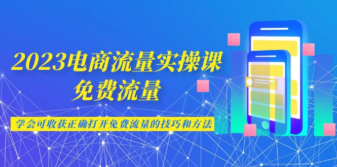 图片[1]-2023电商流量实操课-免费流量，学会可收获正确打开免费流量的技巧和方法-阿灿说钱