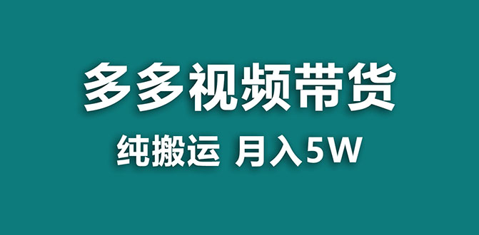 图片[1]-拼多多视频带货项目：纯搬运一个月5w利润，新手也能轻松操作【蓝海项目】-阿灿说钱