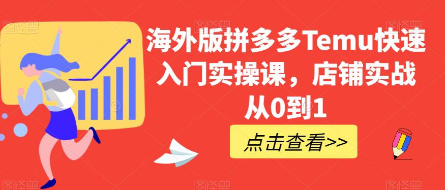 图片[1]-海外版拼多多TEMU快速入门实操课，店铺实战从0到1-阿灿说钱