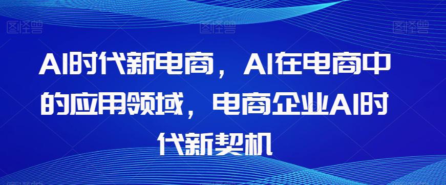 图片[1]-AL时代新电商，AL在电商中的应用领域，电商企业AI时代新契机-阿灿说钱