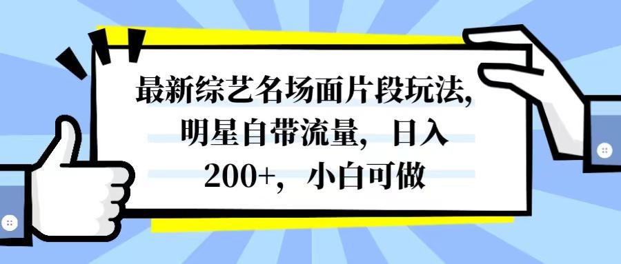 图片[1]-最新综艺名场面片段玩法，明星自带流量，日入200+，小白可做-阿灿说钱